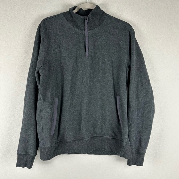 Mack Weldon Gray 1/4 Zip Pullover Sweater Sweatshirt Size XL - Picture 1 of 7